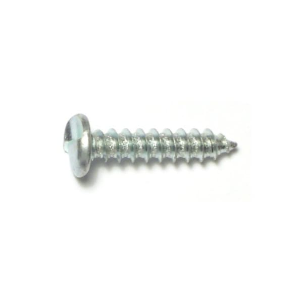 Midwest Fastener Sheet Metal Screw, #12 x 1 in, Zinc Plated Steel Pan Head Slotted Drive, 20 PK 62453 - main